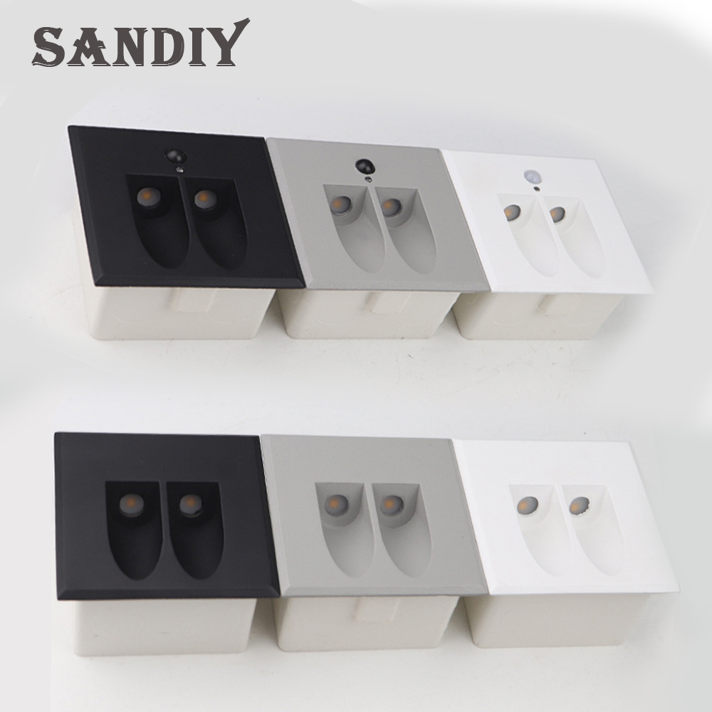 Outdoor Lighting On Stairs - SANDIY Lõm Đèn Tường Pir Cảm
