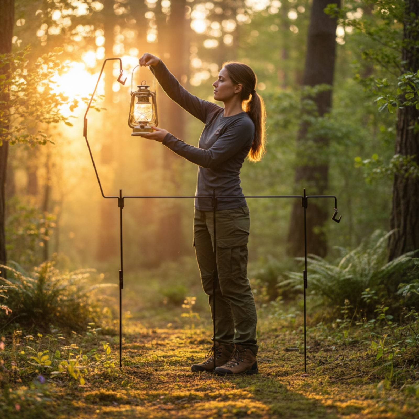 Outdoor Lighting Poles - Camping Lantern Stand Detachable Camping Light