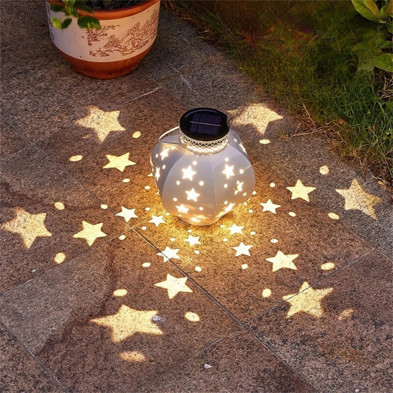 Photocell Outdoor Lighting - Garden Star Projector Lamp Hanging Solar