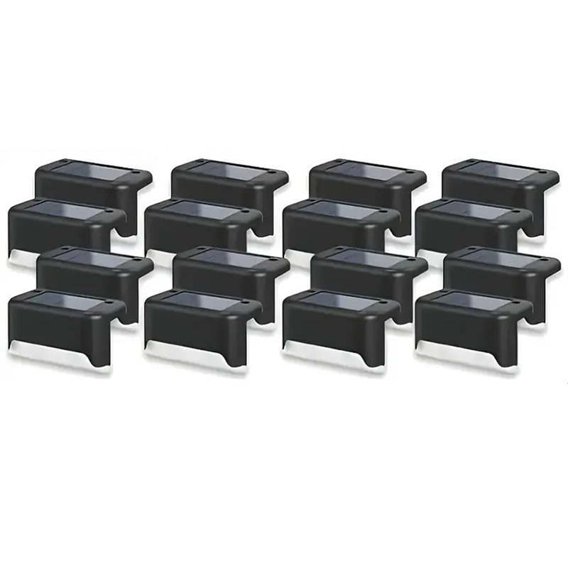 Outdoor Lighting On Stairs - RMWIN-Solar Ledstep Lights 16 Pcs Outdoor