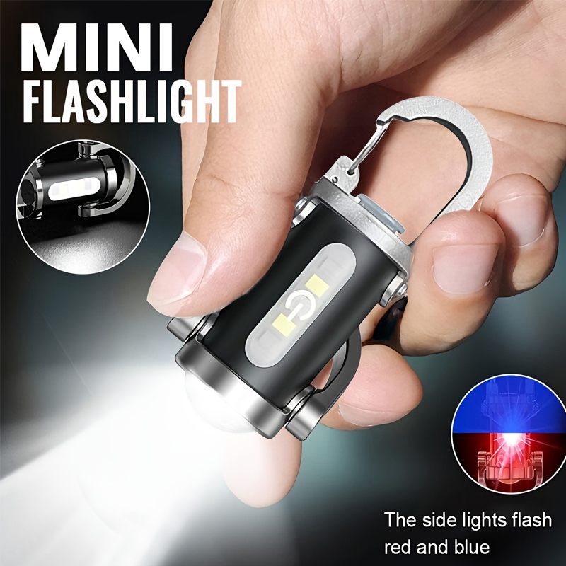 Outdoor Lighting Nearby - Mini Keychain Flashlight Rechargeable Pocket COB