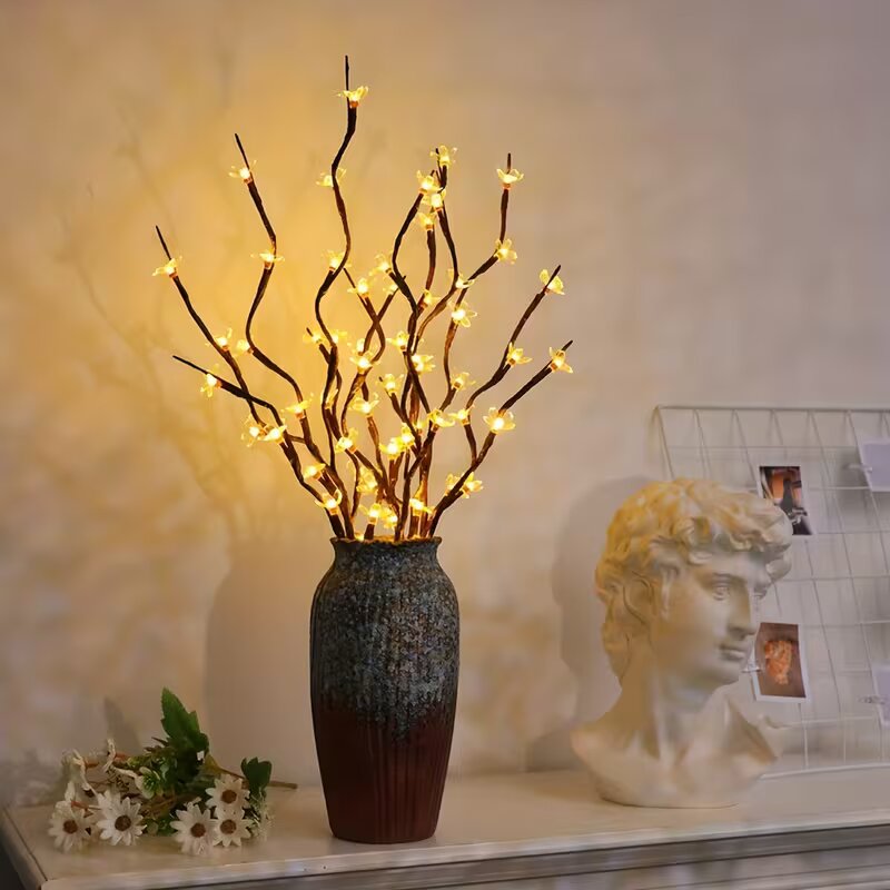 Outdoor Lighting Battery - 1/2PC 20LED Cherry Blossom Tree Branch