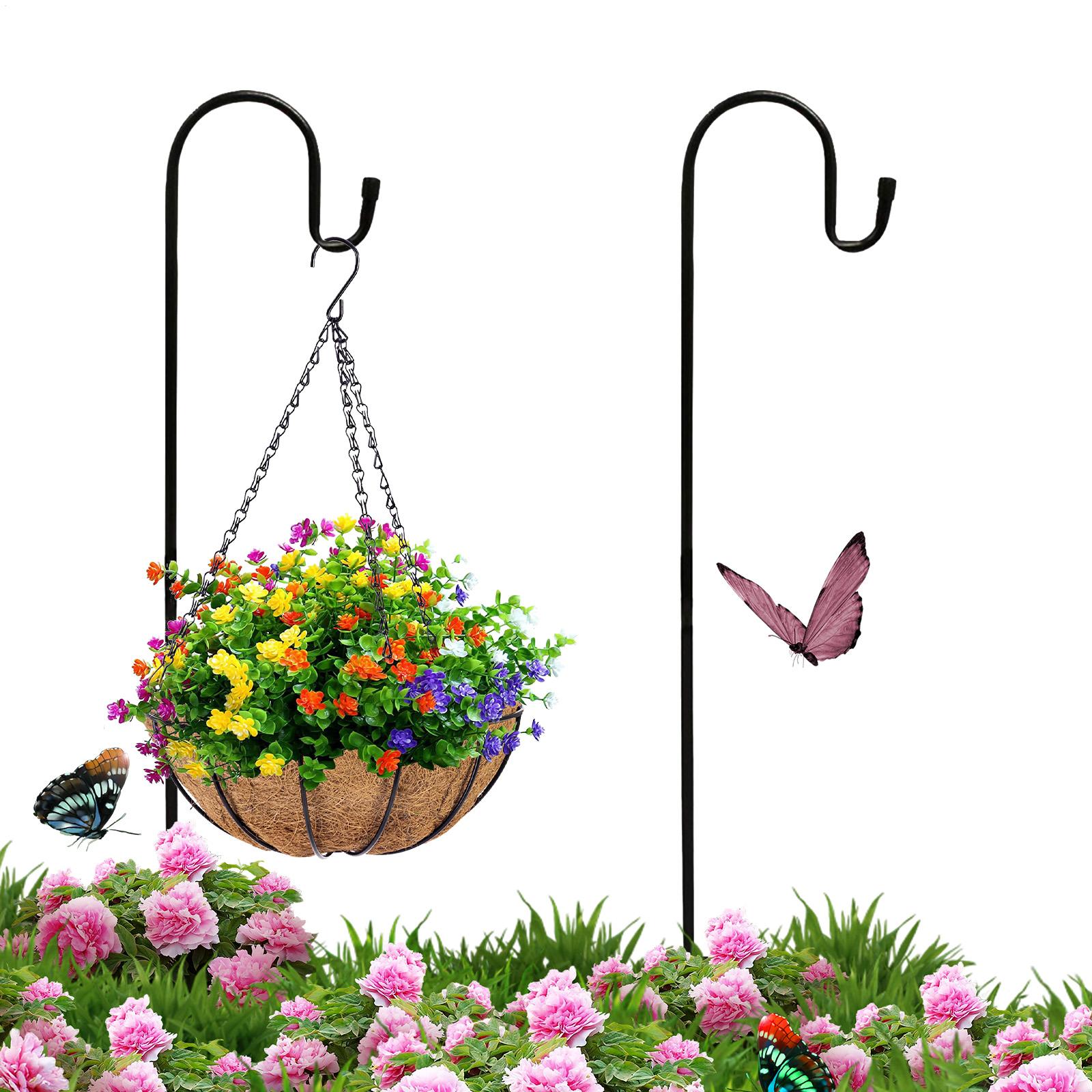 Outdoor Lighting Poles - Bird Feeder Hook 47 Inch Metal