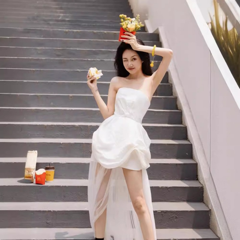 French White Strapless Morning - đánh giá và giá Outdoor Lighting In Photography