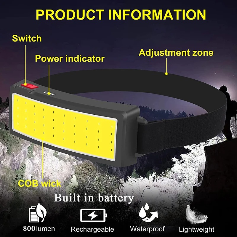 Powerful COB LED Headlamp 4 Li - đánh giá và giá Led Flood Light