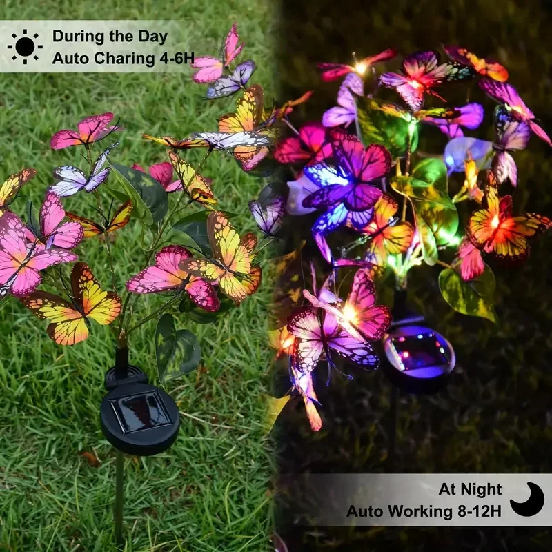 Solar LED Butterfly Garden Lig - đánh giá và giá Photocell Outdoor Lighting