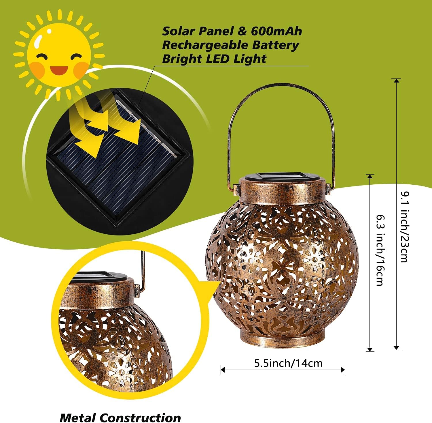 1-6PCS Moroccan Solar Lanterns - đánh giá và giá Photocell Outdoor Lighting