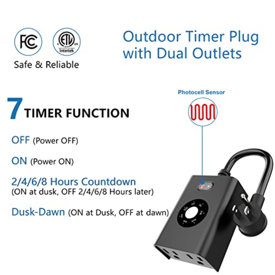 Outdoor Sensor Timer for Light - đánh giá và giá Outdoor Lighting No Outlet