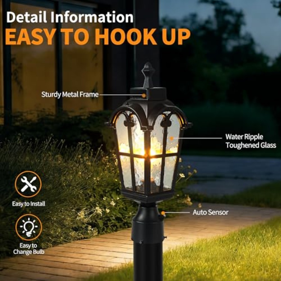Sensor Outdoor Post Lights Wat - đánh giá và giá Outdoor Lighting Battery