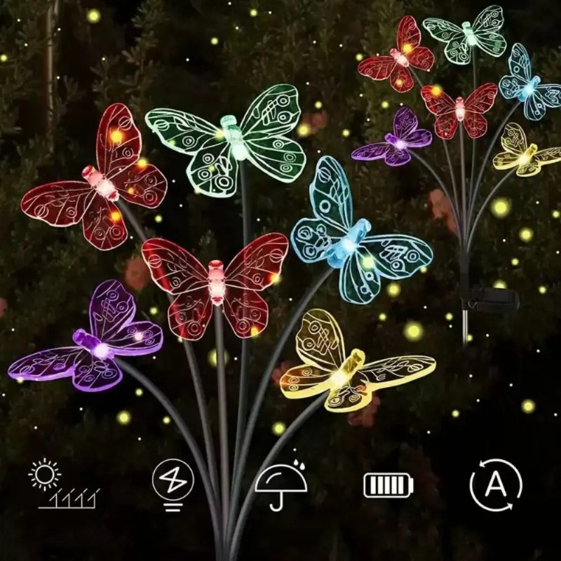 Solar Powered Butterfly Lights - đánh giá và giá Outdoor Lighting Battery