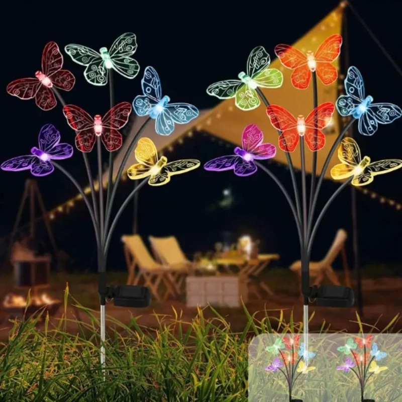 Solar Powered Butterfly Lights - đánh giá và giá Outdoor Lighting Battery