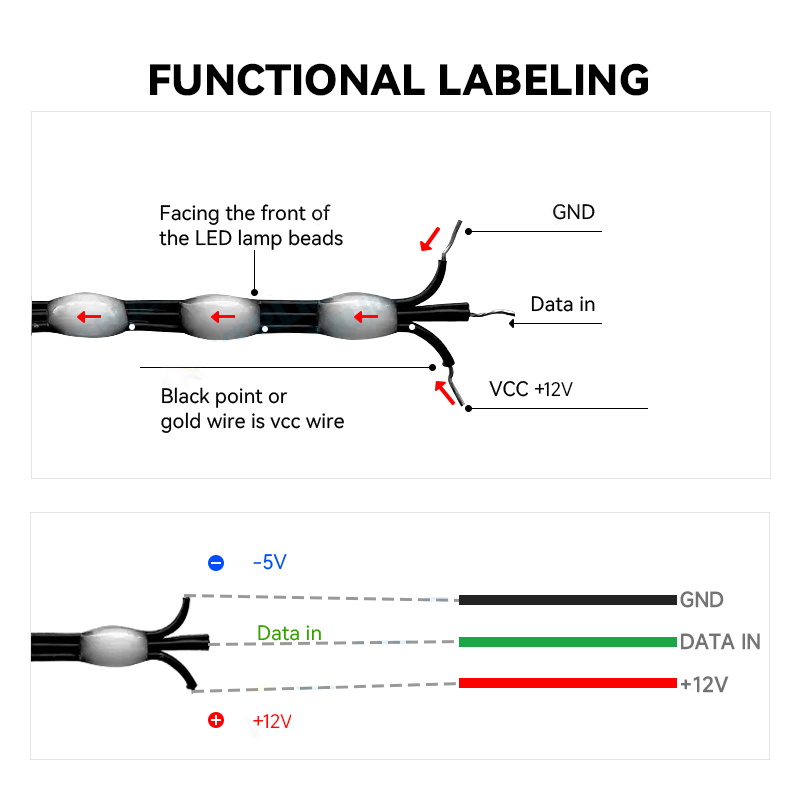 DC12V WS2811 3PIN Pixel String - đánh giá và giá Outdoor Lighting Cable