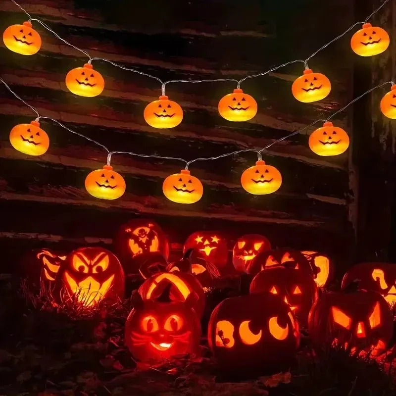 Pumpkin Halloween String Light - đánh giá và giá Outdoor Lighting Battery