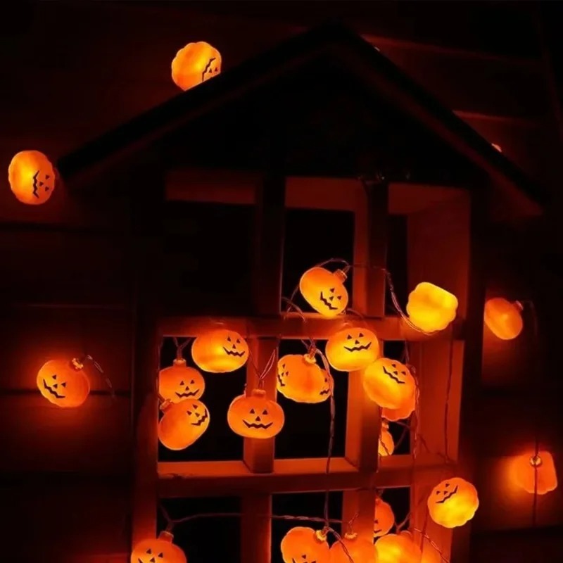 Pumpkin Halloween String Light - đánh giá và giá Outdoor Lighting Battery